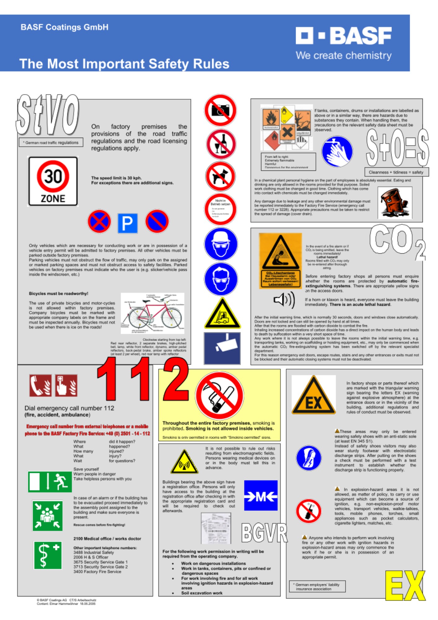 The most important safety rules at the münster site